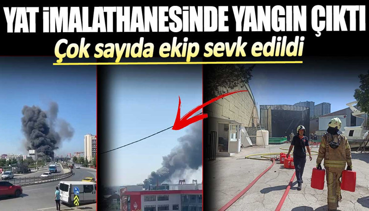 Tuzla’da yat imalathanesinde yangın. Çok sayıda ekip sevk edildi