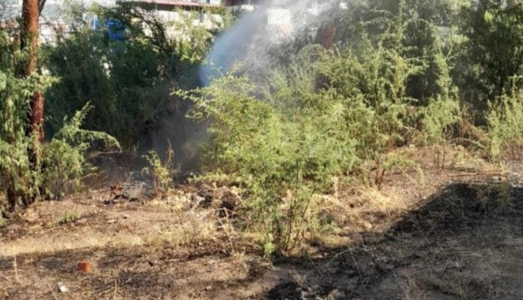 İskenderun’da bahçe yangını