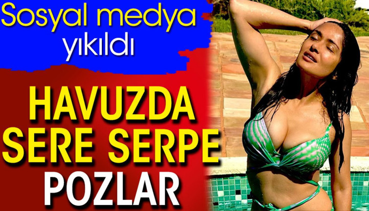 Havuzda sere serpe pozlar. Sosyal medya yıkıldı