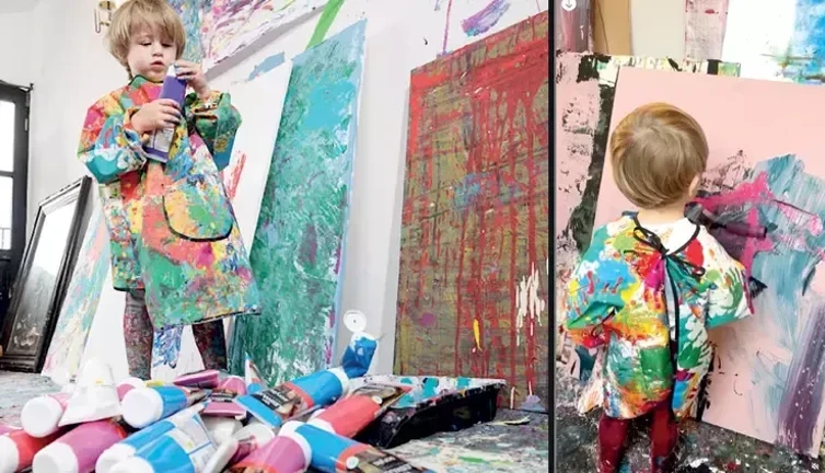 İki yaşındaki ressam sanat piyasasını sarstı