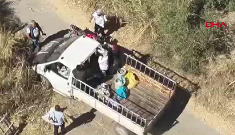 Meyve hırsızlarına dronlu takip