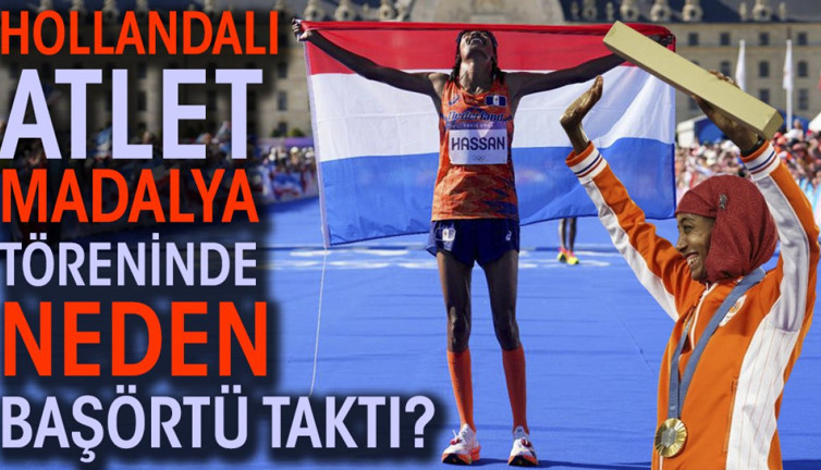 Hollandalı atlet madalya töreninde neden başörtü taktı
