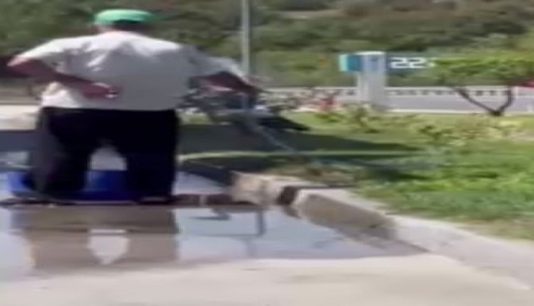 Bursa'da leyleği böyle serinletti