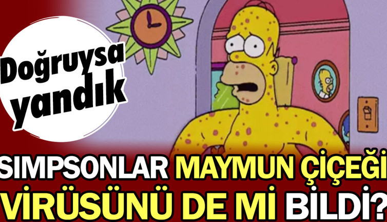 Simpsonlar maymun çiçeği virüsünü de mi bildi? Doğruysa yandık