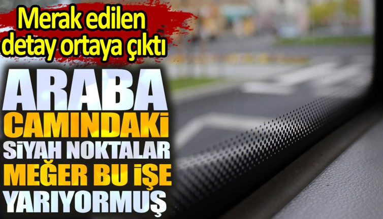 Araba camındaki siyah noktalar meğer bu işe yarıyormuş. Merak edilen detay sonunda ortaya çıktı