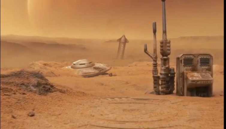 Mars'ta hayali UFO kazasını canlandırdı