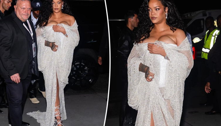 Rihanna geceye damga vurdu: Elbisesinin fiyatı dudak uçuklattı