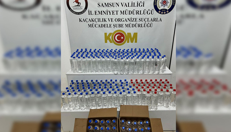 Samsun'da 320 litre etil alkol ele geçirildi