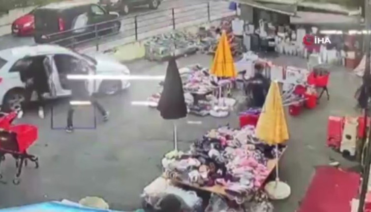 Başakşehir'de nefes kesen kovalamaca: Polisten kaçarken araçla iş yerine daldılar