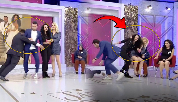 'Kocam da Kocam'ın Ahmet'i canlı yayında bayıldı! Songül Karlı dengesini kaybedip yere düştü…