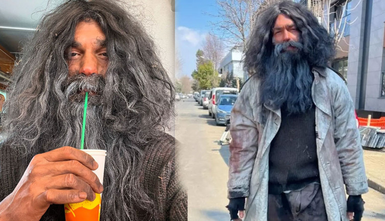 Giray Altınok'un yeni dizisinde! Görenler ünlü oyuncuyu tanıyamadı... Saç sakal birbirine karışmış