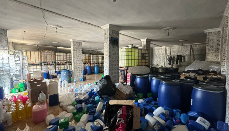 Sahte temizlik ürünü baskını