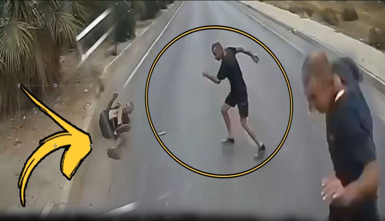 Yola düşen telefonunu almak için koştu az daha canından oluyordu! Korku dolu anlar kamerada