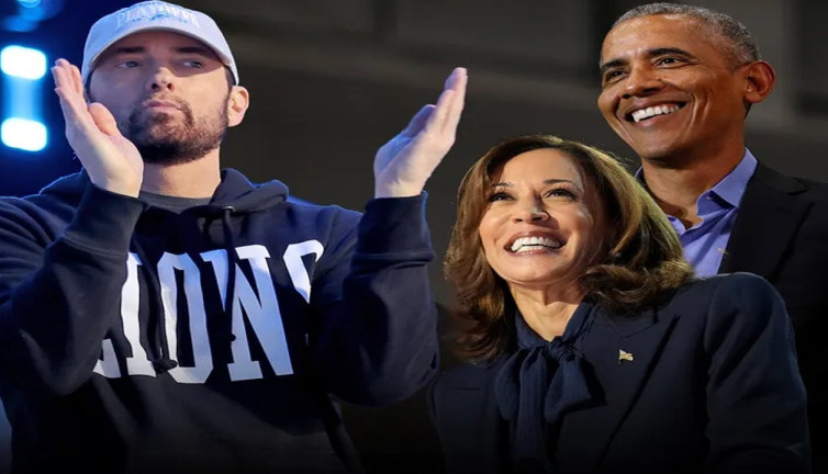 Taylor Swift'ten sonra Eminem'de Harris saflarına katıldı