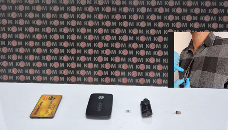 Ehliyet sınavına hazırladığı düzenekle yakalandı