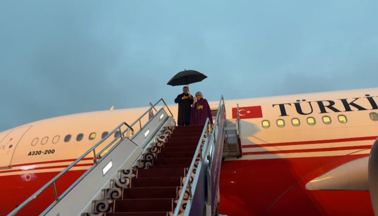 Cumhurbaşkanı Erdoğan Kırgızistan'dan ayrıldı