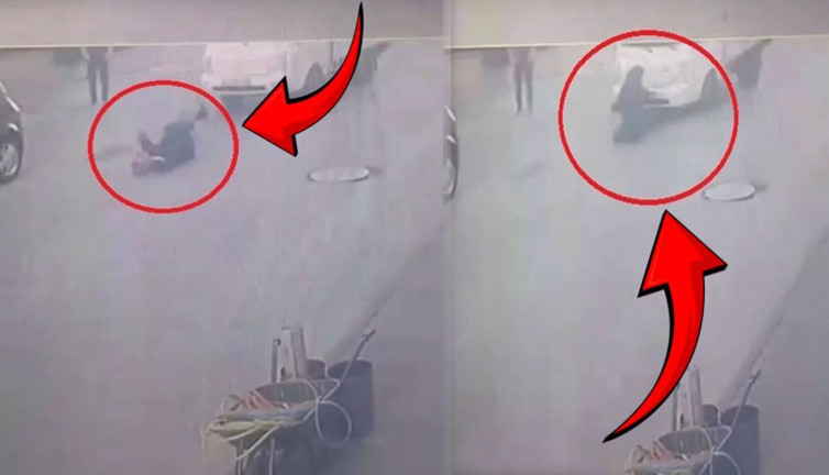 Bursa'da kamyonetin çarptığı yaşlı kadın böyle savruldu