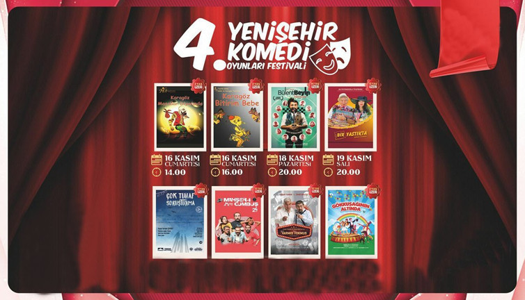 4. Yenişehir Komedi Oyunları Festivali 16 Kasım’da