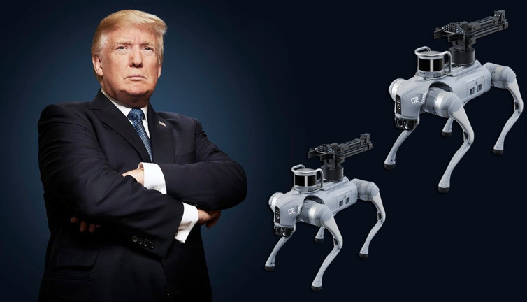 Donald Trump'ın malikanesini robot köpekler koruyor