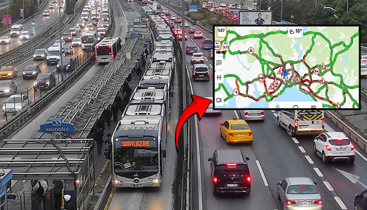 Ders zili çaldı, İstanbul'da haftanın ilk iş gününde trafik yoğunluğu arttı