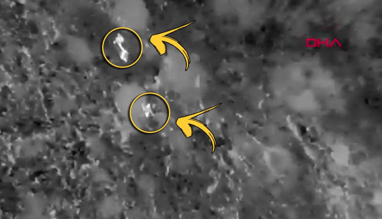 Dronla tespit edildı, 39'u birden yakaladı