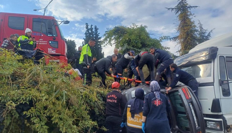 Manisa’da yürekleri ağza getiren kaza