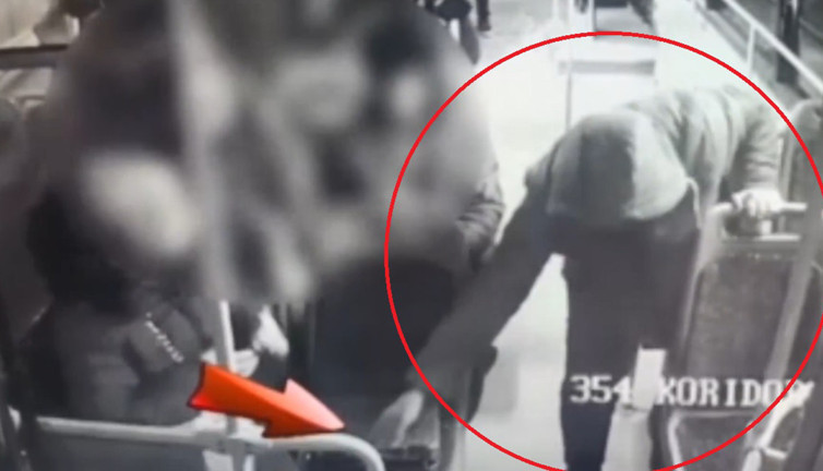 Kayseri'de göstere göster özel halk otobüsündeki hırsızlık yaptı