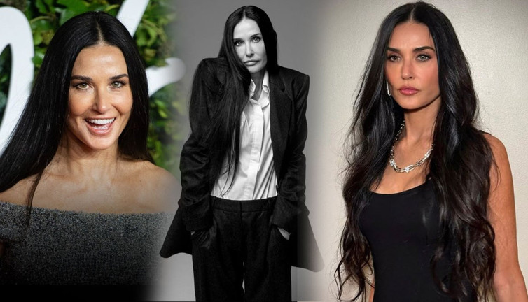 Kim inanır 62 yaşında olduğuna! Ünlü yıldız Demi Moore adeta yıllara meydan okuyor