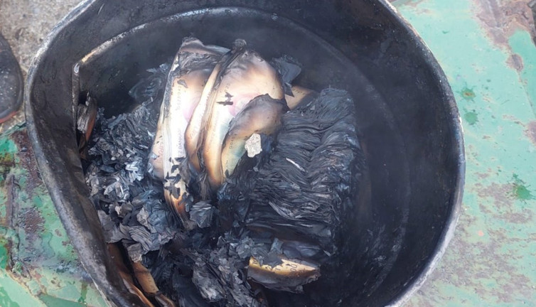 Kovada sakladığı 1 milyon TL yandı