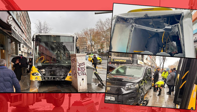 Fatih’te ortalık savaş alanına döndü! 2 İETT otobüsü ve 3 otomobil karıştı: Dükkanlar bile sallandı