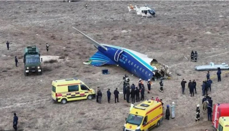 Kazakistan'da düşen uçağa ilişkin kronoloji paylaşıldı