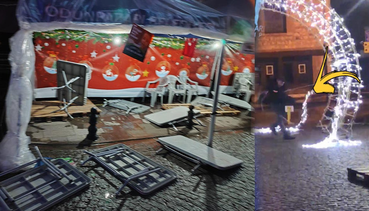 Yılbaşı süslerini böyle söktü