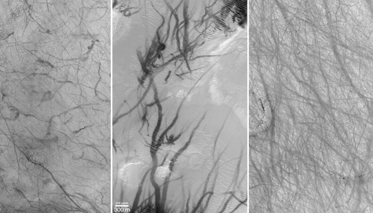 Mars'taki tozdan devlerin hareketi görüntülendi