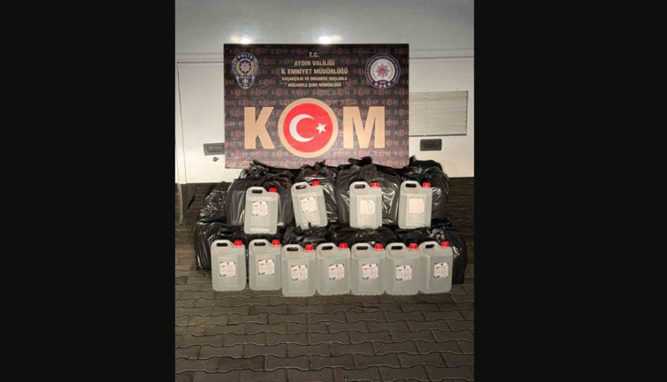 Aydın’da binlerce litre etil alkol ele geçirildi