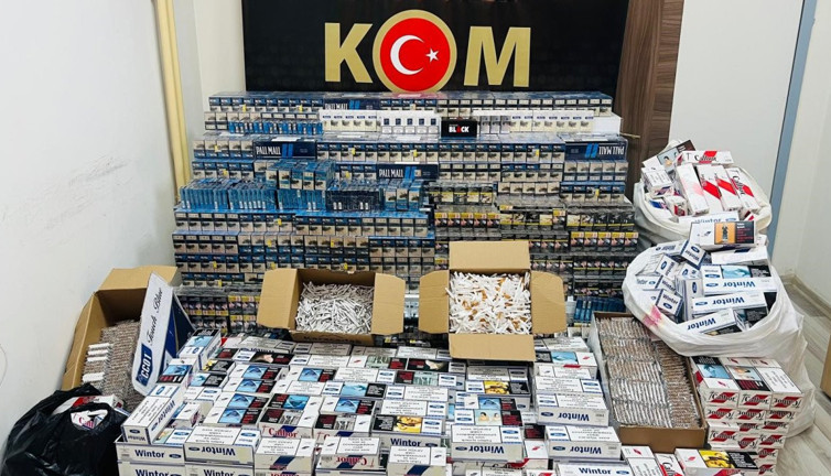 Siverek’te binlerce kaçak sigara ele geçirildi