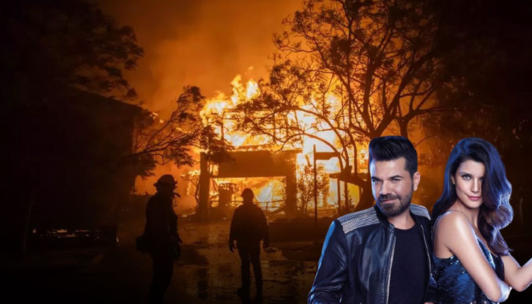 Yangın ünlü Türk çiftin evine de sıçradı! Milyon dolarlık evleri kül oldu