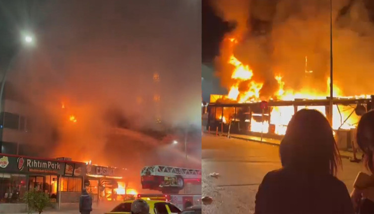 Antalya’da alevler geceyi aydınlattı! Kız öğrenciler panik içinde kaçtı