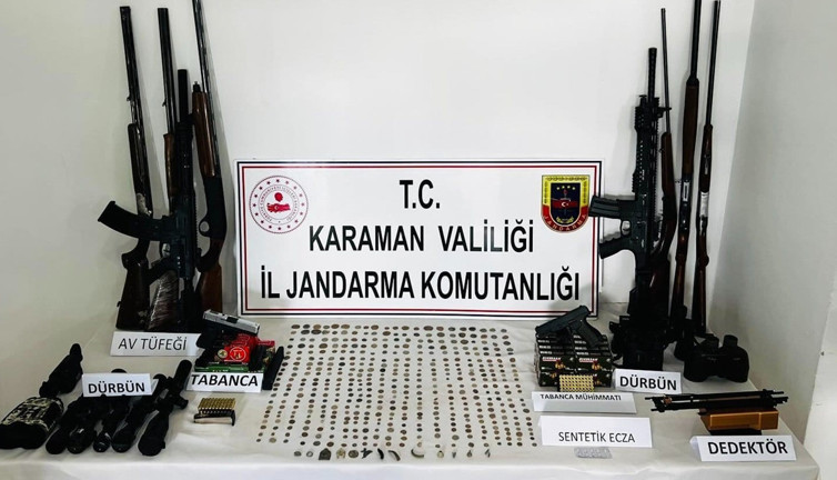 Jandarmadan silah ve tarihi eser operasyonu: 1 gözaltı