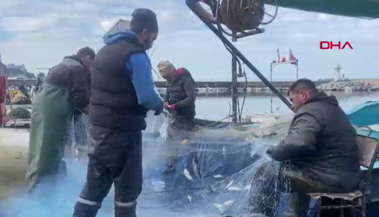 Tekneyle açıldıkları denizden 2 ton lüferle döndüler