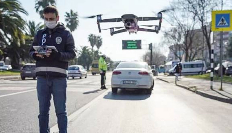 Dron destekli trafik denetiminde sürücülere ceza yağdı!