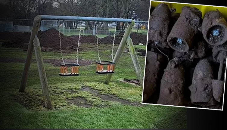 Faciaya ramak kaldı! Çocuk parkında 176 adet bomba bulundu