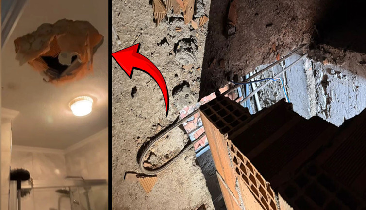 Takıntılı saldırgan dehşeti! Evin tavanını delip anne ve kızına saldırdı