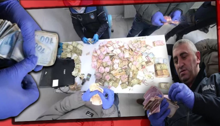 Zabıtaya yakalanan dilenci yürüyen bankamatik çıktı! 6 kişilik ekip üzerinden çıkan parayı saya saya bitiremedi