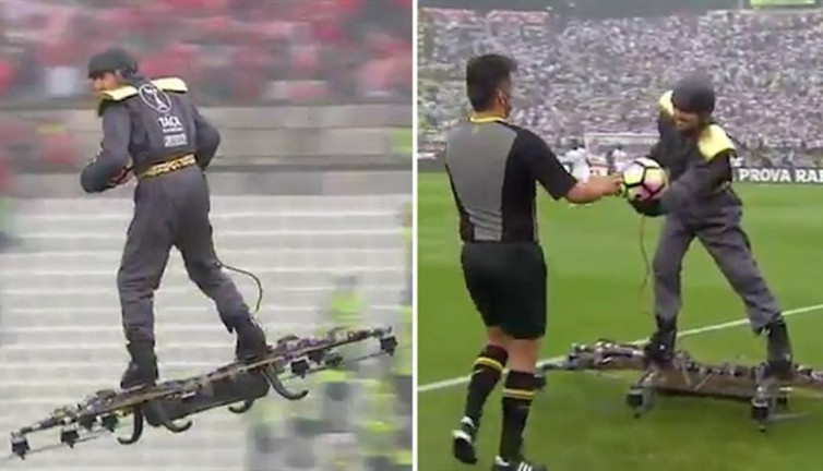 Stadyumda havada süzülen teknoloji harikası