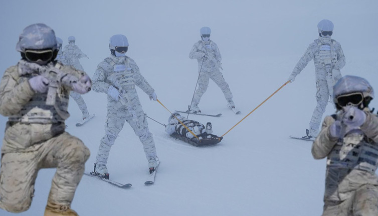 Bordo Berelilerden dondurucu soğukta nefes kesen tatbikat! Onlar her şart ve koşulda göreve hazırlar…