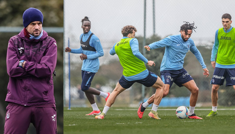 Trabzonspor antrenmanında Hüseyin Çimşir yer aldı