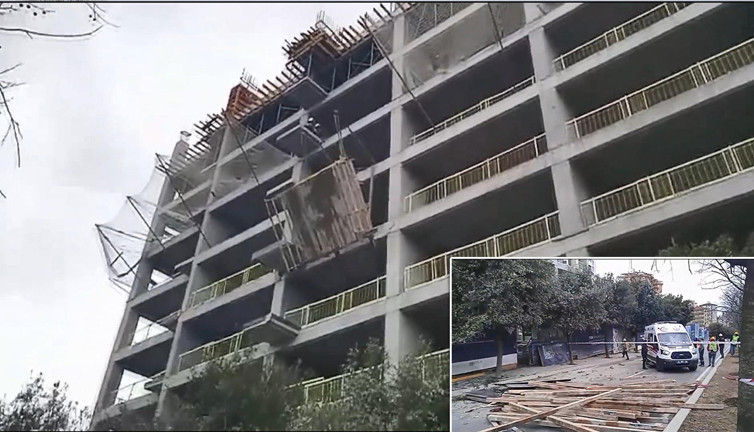 Ümraniye’de feci olay! İnşaat iskelesi çöktü: Yaralılar var