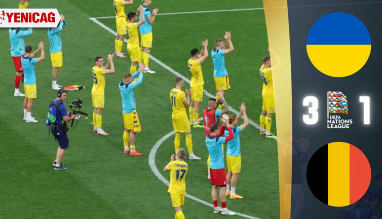 Ukrayna, Belçika'ya futbol dersi verdi