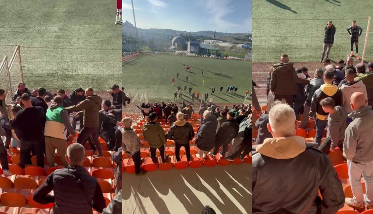 Amatör maçta ortalık karıştı