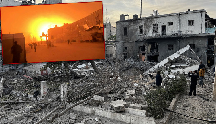 İsrail sivil noktalara saldırıyor! Hastaneyi roket ile vurdu